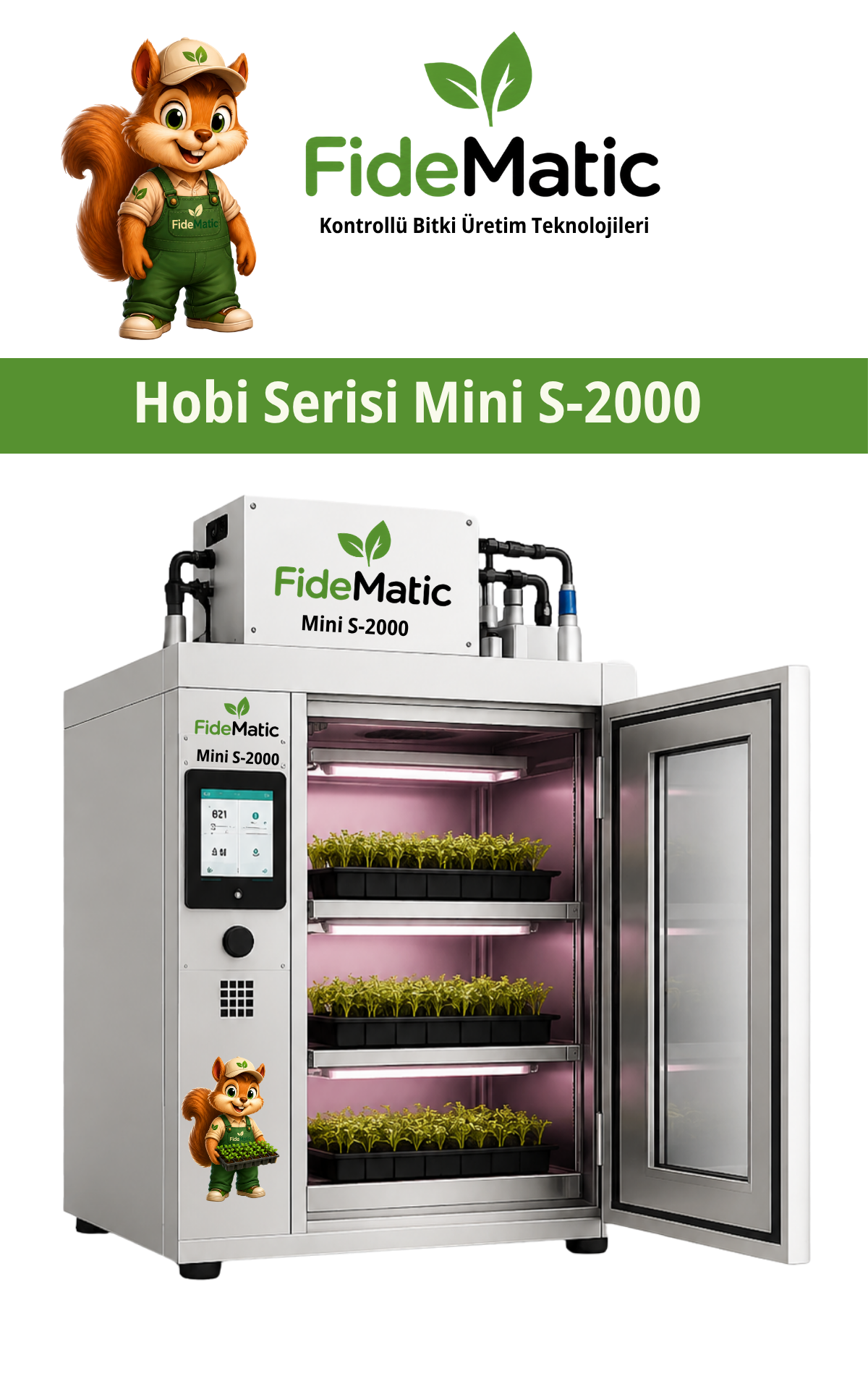 Fide Matic Mini S-2000 kontrollü fide üretim kabini
